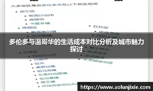 多伦多与温哥华的生活成本对比分析及城市魅力探讨